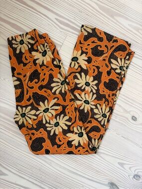 Nanushka Orange Floral Wide-Leg Pants